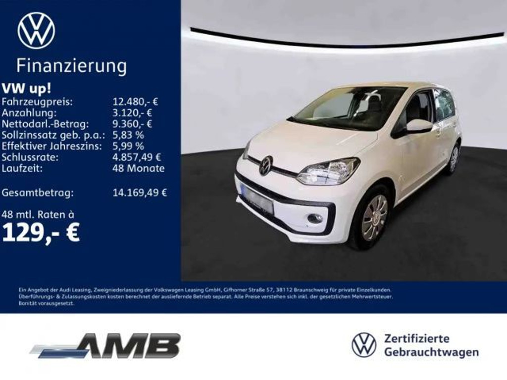 Volkswagen up! 1.0 Navi/Sitzhzg/Climatronic/4Türen