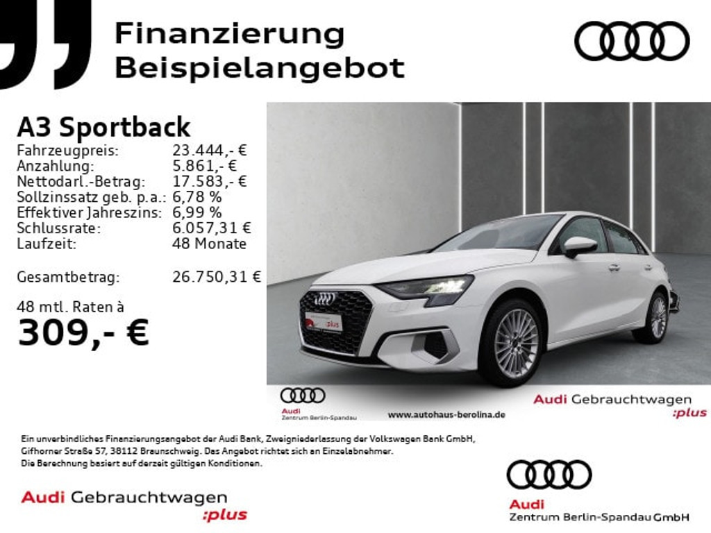 Audi A3 Sportback 30 TFSI