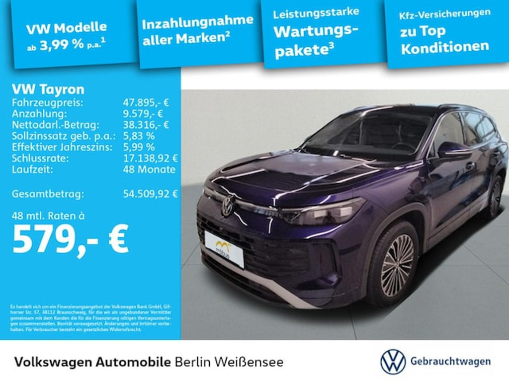 Volkswagen Tayron DSG Life eHybrid 1.5 TSI IQ.Drive