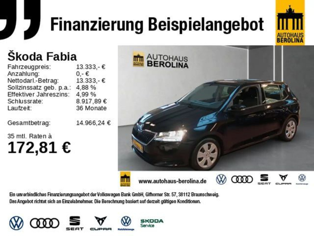 Skoda Fabia Active Cool Plus Cool Edition 1.0 TSI