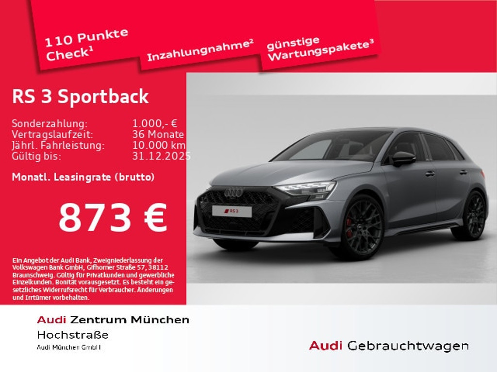 Audi RS3 Sportback Quattro S-Tronic