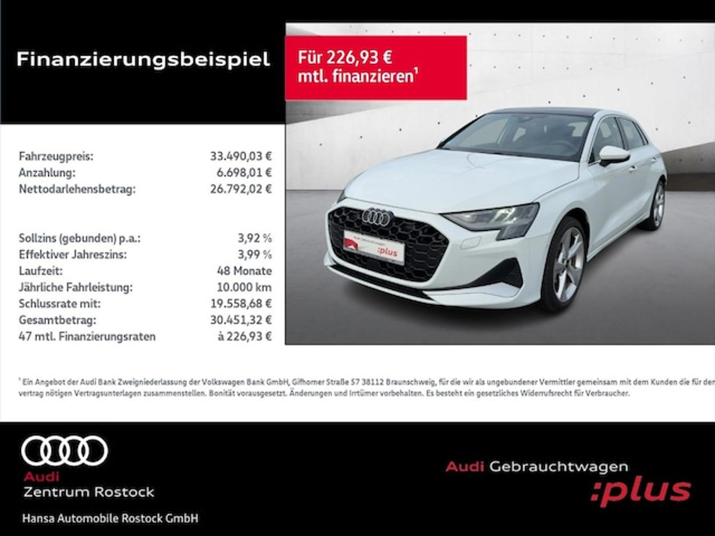Audi A3 Sportback S-Tronic 30 TFSI