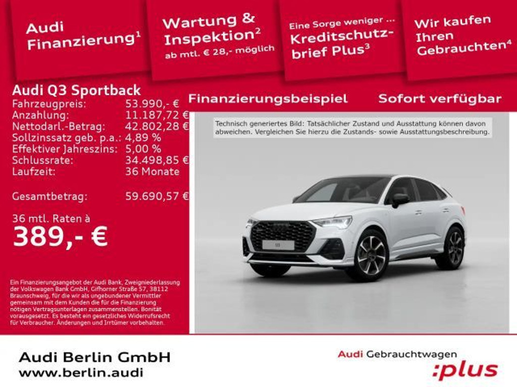 Audi Q3 Quattro S-Line S-Tronic 40 TFSI