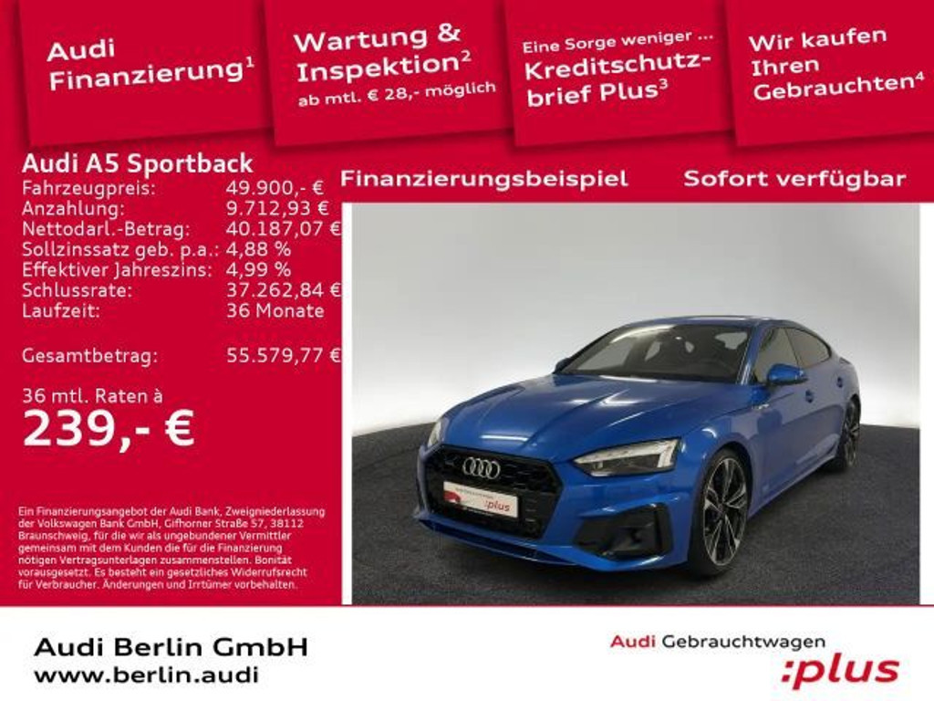 Audi A5 Quattro S-Line 45 TFSI