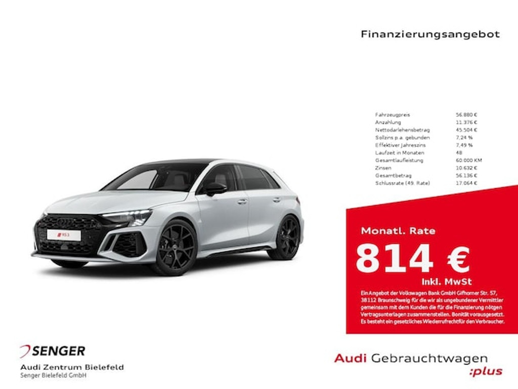 Audi RS3 Sportback Quattro S-Tronic