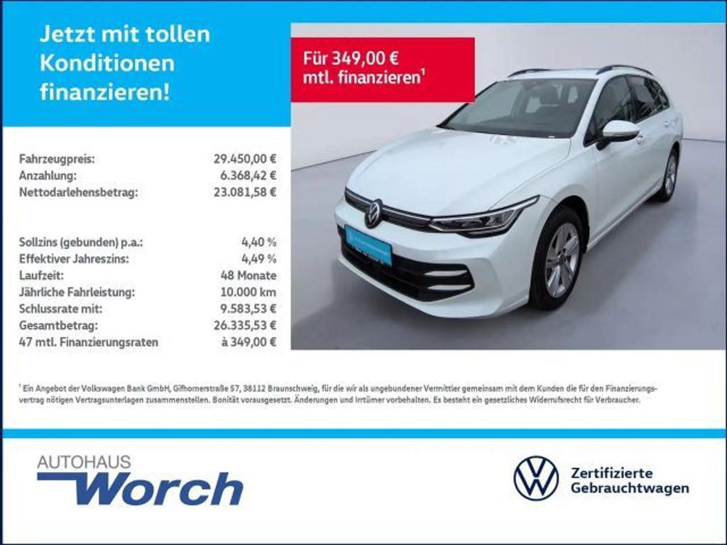 Volkswagen Golf DSG Life Variant Golf VIII 2.0 TDI