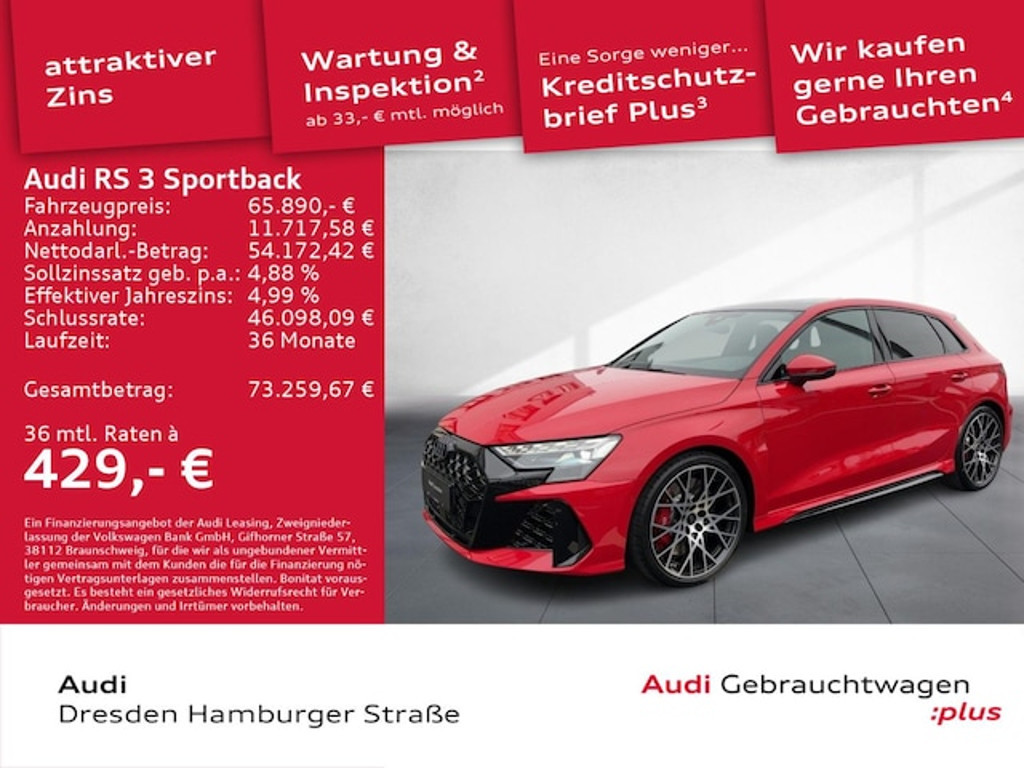 Audi RS3 Sportback Quattro S-Tronic