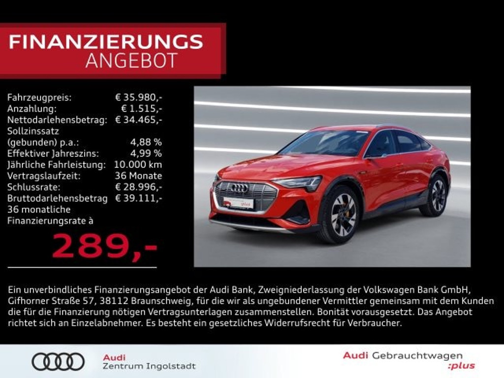 Audi e-tron Sportback Quattro 55