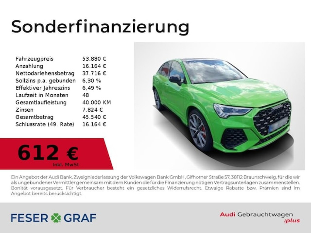 Audi RS Q3 Sportback Quattro S-Tronic