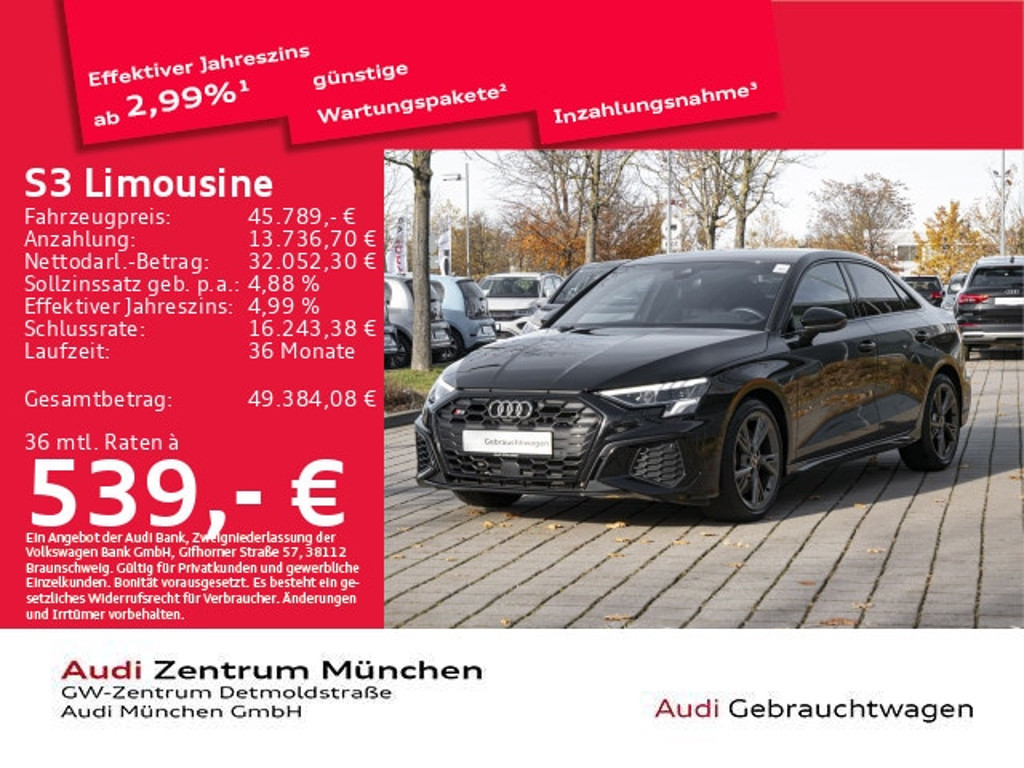 Audi S3 Sedan Quattro S-Tronic