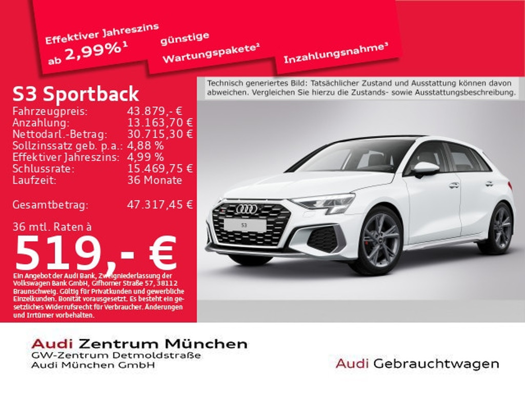 Audi S3 Sportback Quattro S-Tronic