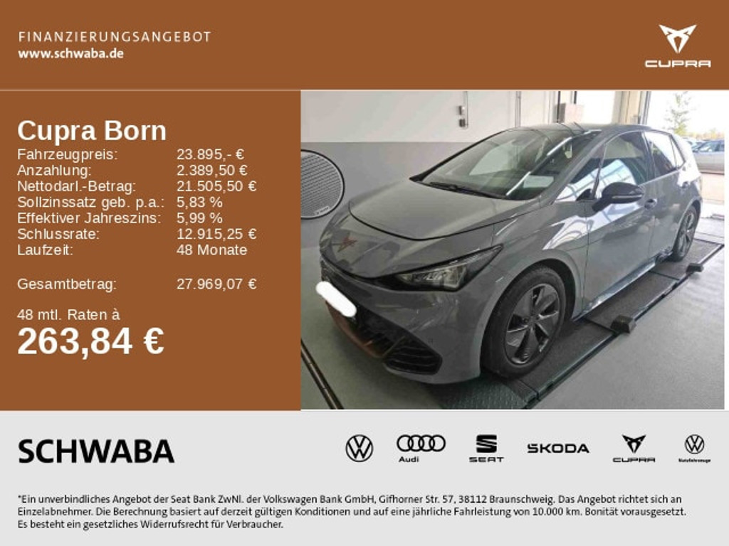 Cupra Born Born Batt-Kap 62 kW/h LED*ACC*R-KAM*NAVI*8-fach*