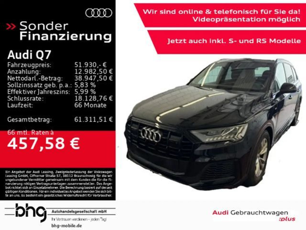 Audi Q7 Quattro S-Line Hybride 55 TFSI