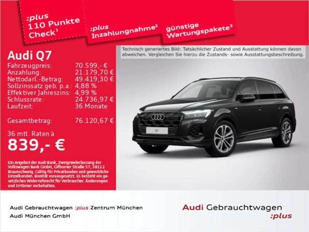 Audi Q7 Quattro S-Line 55 TFSI