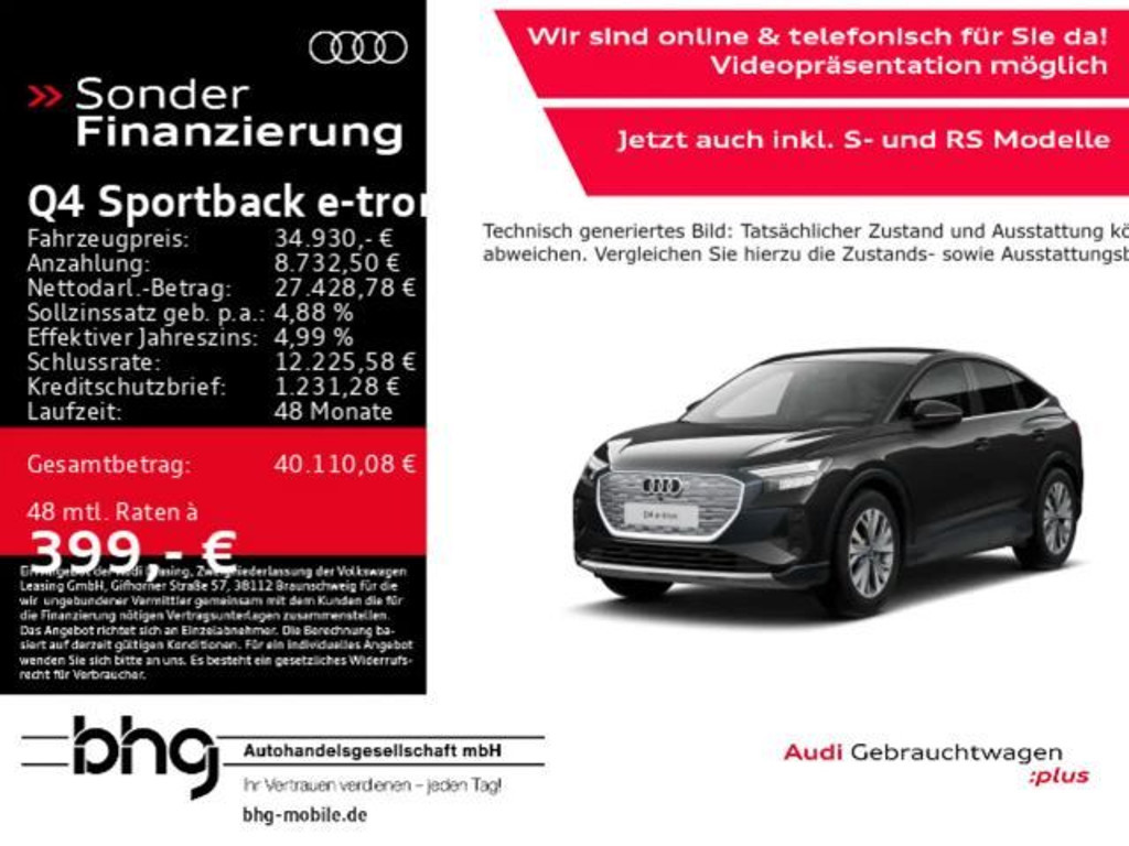 Audi Q4 e-tron Sportback Quattro 50
