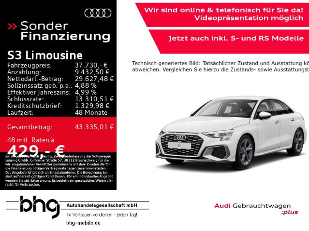 Audi S3 Sedan Quattro S-Tronic