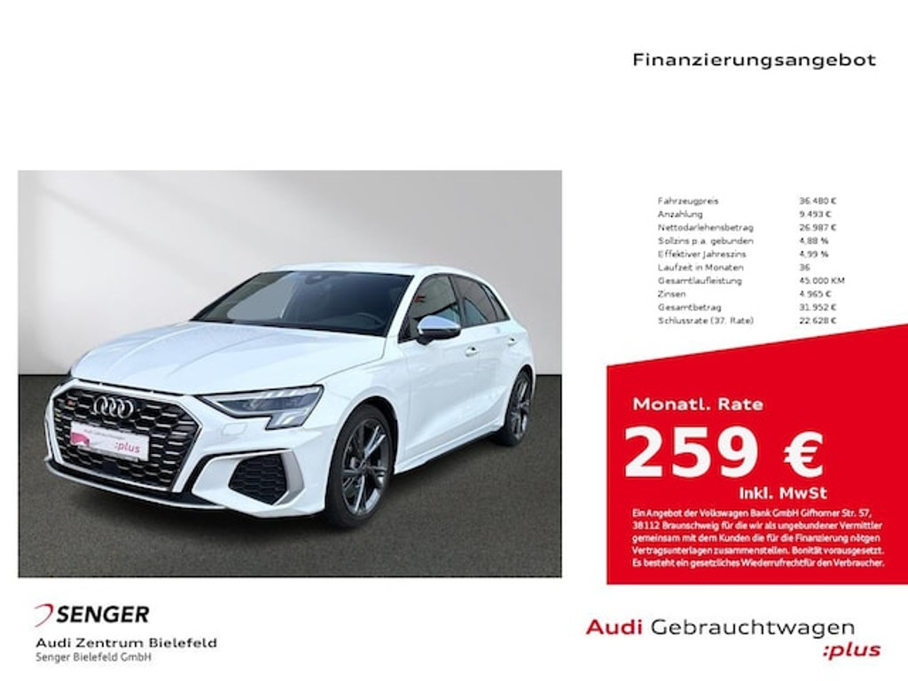 Audi S3 Sportback Quattro S-Tronic