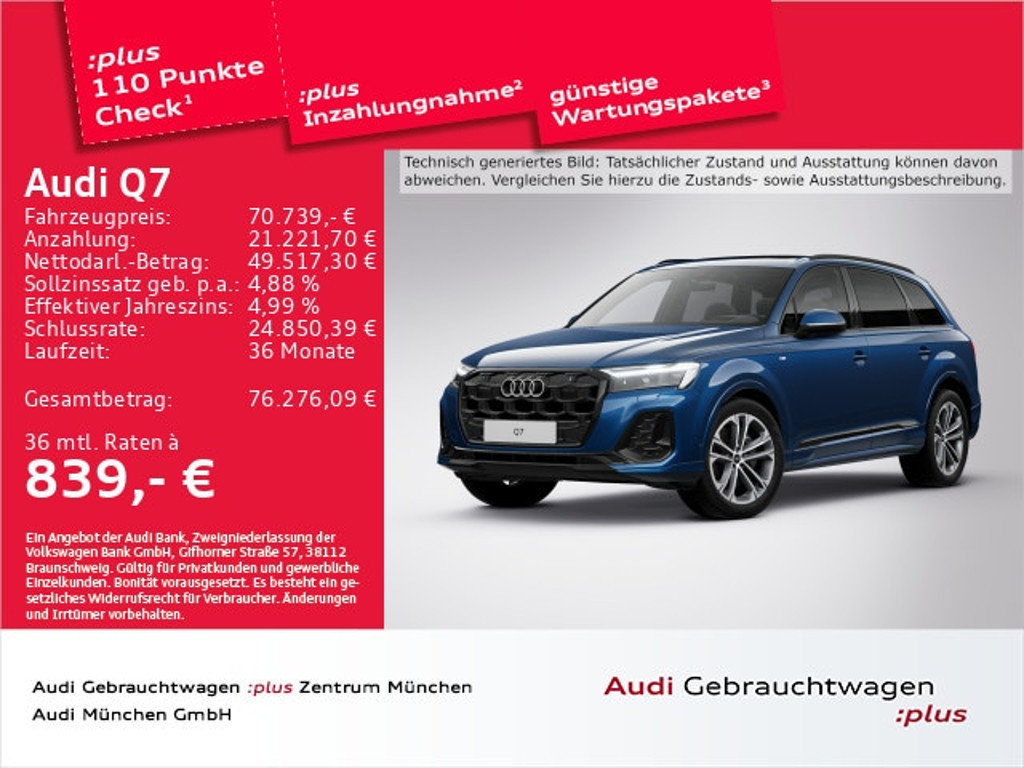 Audi Q7 Quattro S-Line 50 TDI