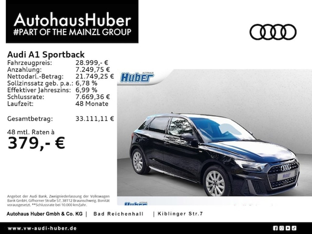 Audi A1 Sportback S-Line S-Tronic 30 TFSI
