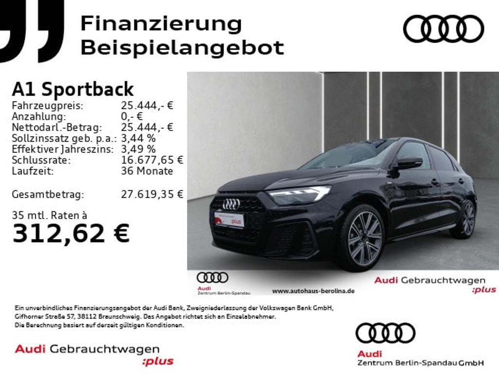 Audi A1 Sportback S-Line S-Tronic 25 TFSI
