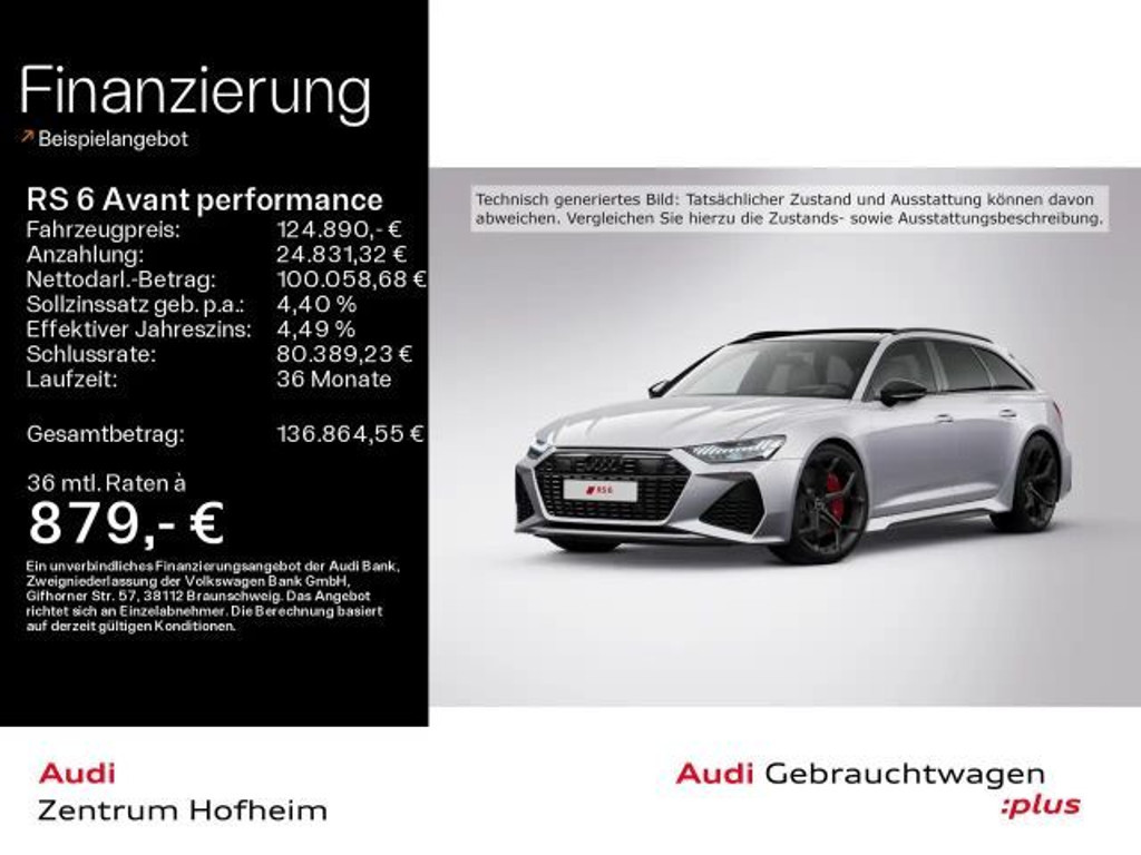 Audi RS6 *280 km/h*B&O*HUD*Pano*Sta