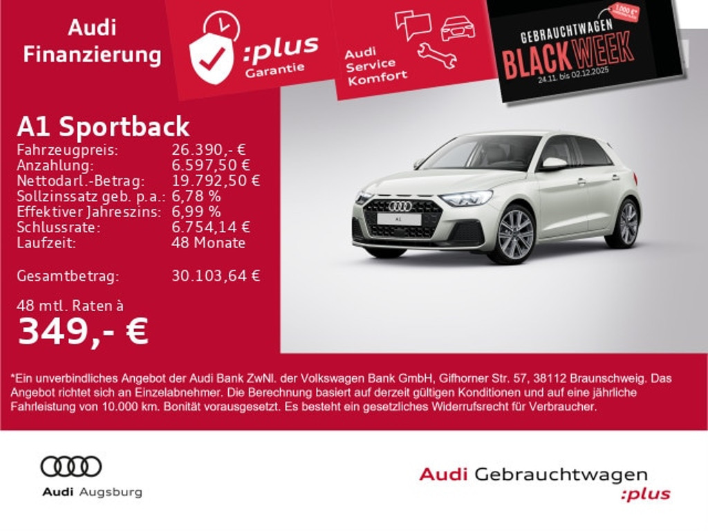 Audi A1 Sportback S-Tronic 25 TFSI