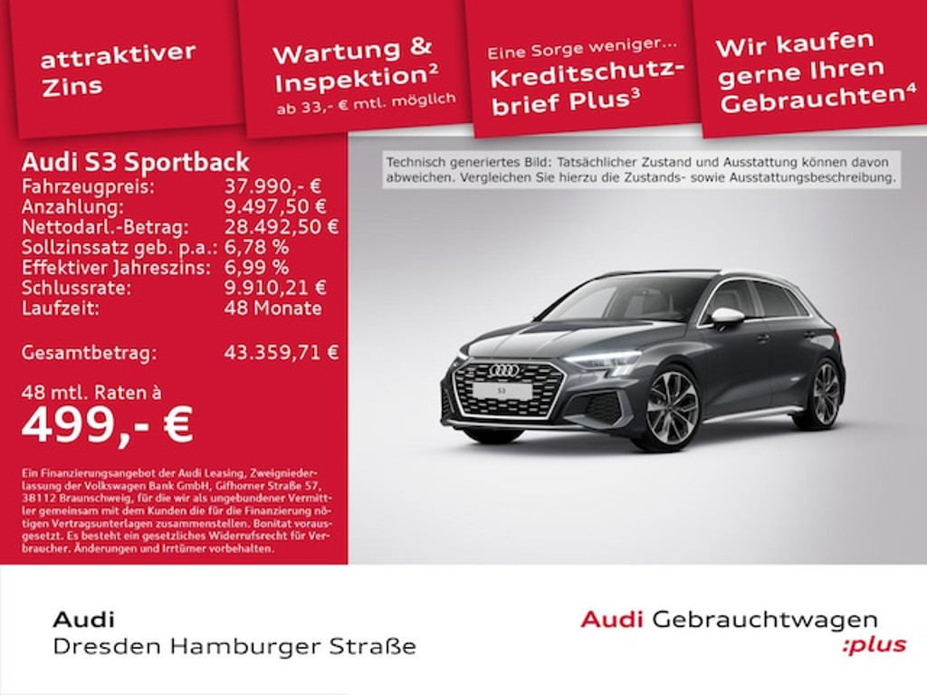 Audi S3 Sportback Quattro S-Tronic