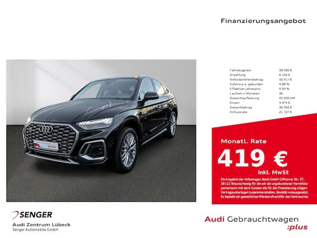 Audi Q5 Sportback Quattro S-Line S-Tronic Hybride 50 TFSI