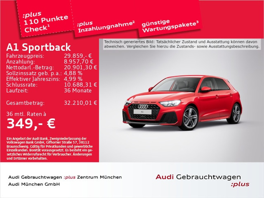 Audi A1 Sportback S-Line 30 TFSI