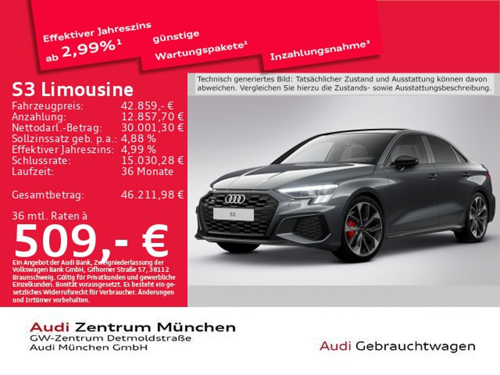 Audi S3 Sedan Quattro S-Tronic