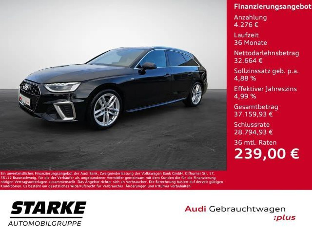 Audi A4 Avant S-Line S-Tronic 40 TFSI