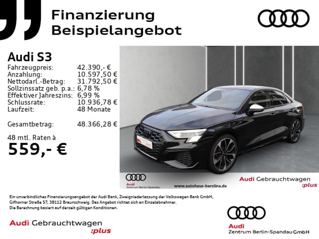 Audi S3 Sedan Quattro S-Tronic