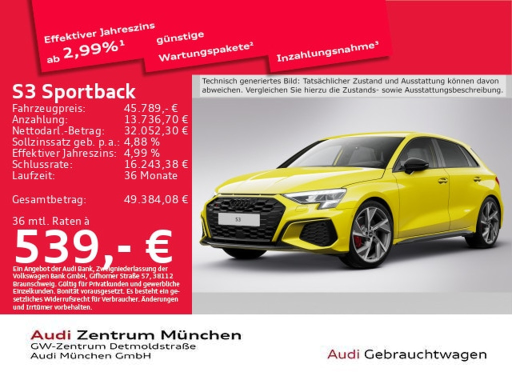 Audi S3 Sportback Quattro S-Tronic