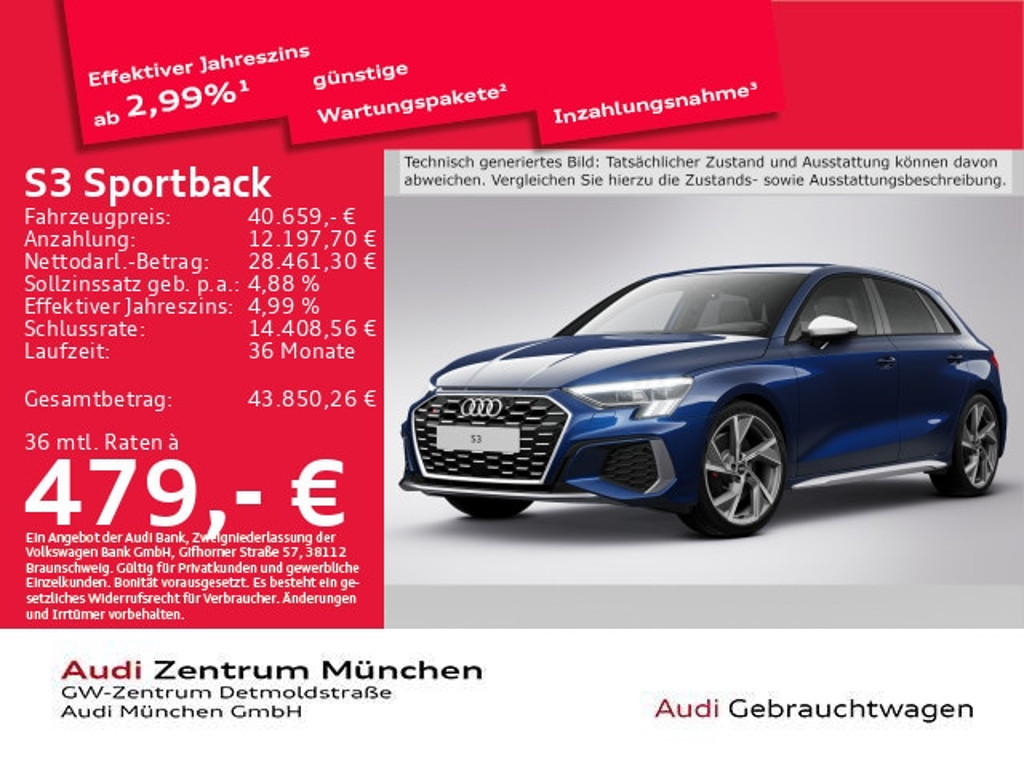 Audi S3 Sportback Quattro S-Tronic