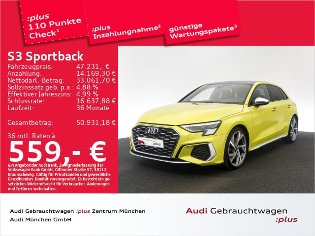 Audi S3 Sportback Quattro S-Tronic