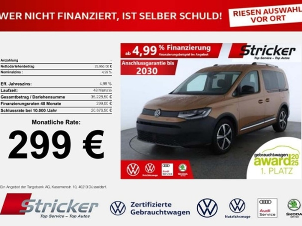 Volkswagen Caddy PanAmericana 299,-ohne Anzahlung ACC Kamera Navi AHK