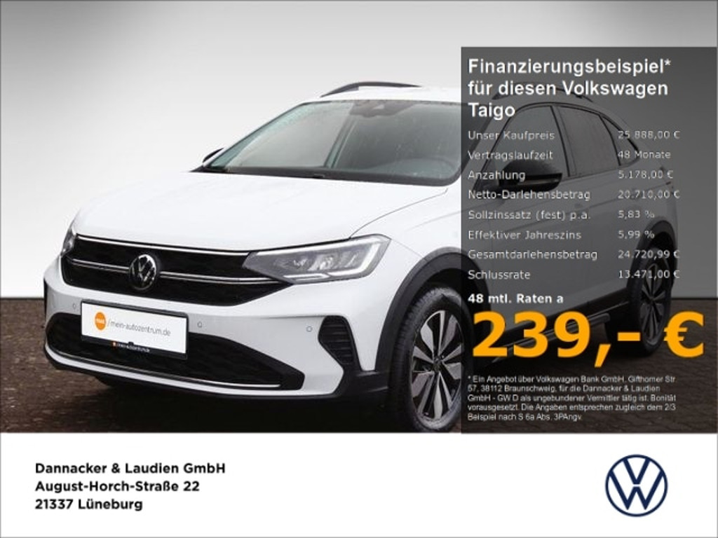 Volkswagen Taigo GOAL 1,0 l TSI OPF 70 kW (95 PS) 5-Gang