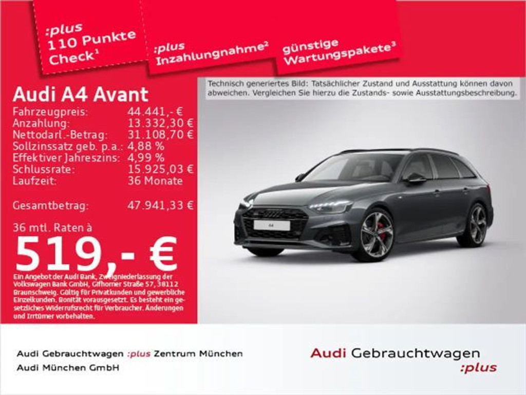 Audi A4 Quattro Competition S-Line S-Tronic 45 TFSI