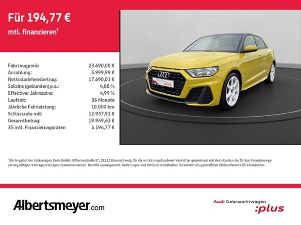 Audi A1 Sportback S-Tronic 35 TFSI