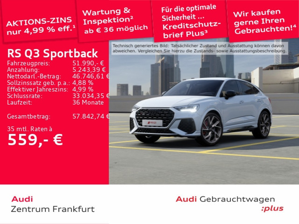 Audi RS Q3 Sportback Quattro S-Tronic
