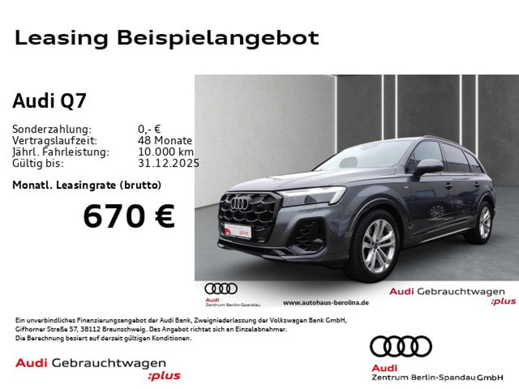 Audi Q7 Quattro S-Line 55 TFSI
