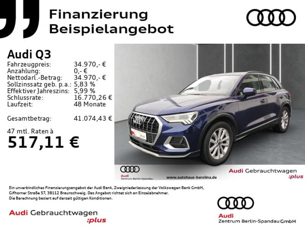 Audi Q3 Quattro S-Tronic 35 TDI