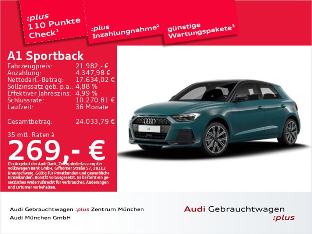 Audi A1 Sportback S-Tronic 30 TFSI