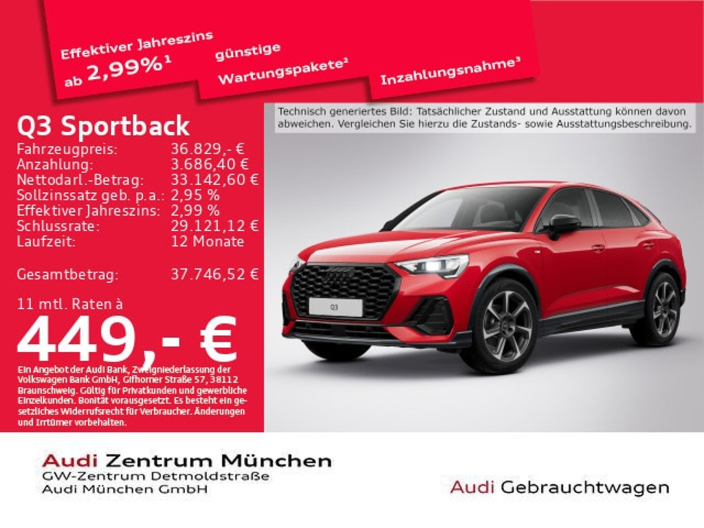 Audi Q3 Sportback S-Line S-Tronic 35 TFSI