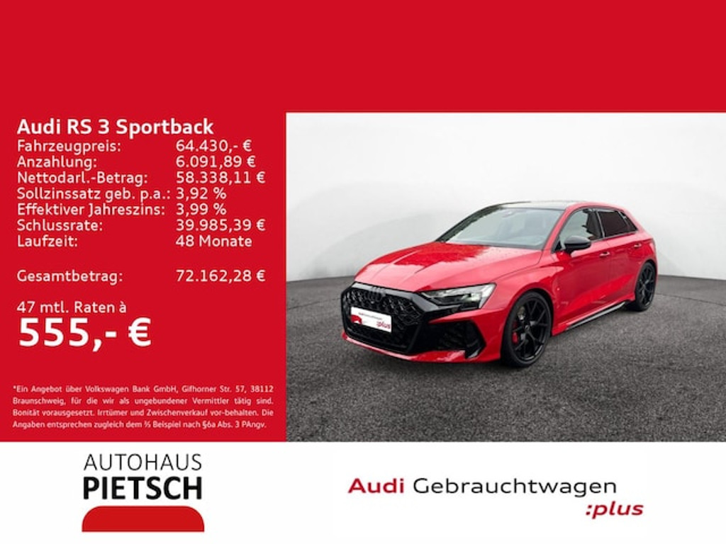 Audi RS3 Sportback Quattro S-Tronic