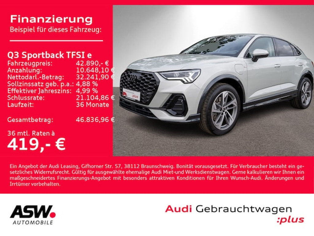 Audi Q3 Sportback S-Line S-Tronic Hybride 45 TFSI