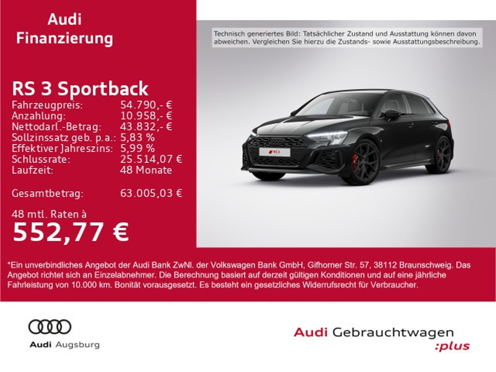 Audi RS3 Sportback Quattro S-Tronic