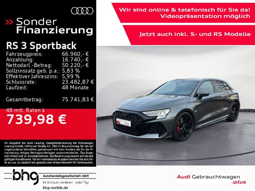 Audi RS3 Sportback Quattro S-Tronic