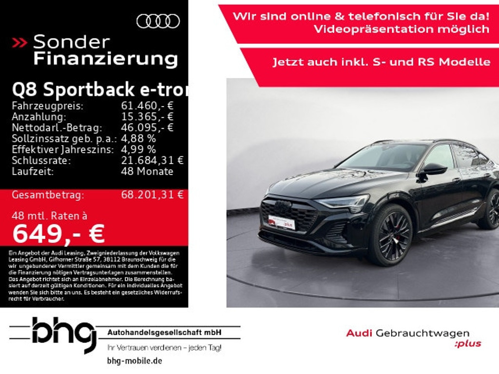 Audi Q8 e-tron Sportback Quattro S-Line 55
