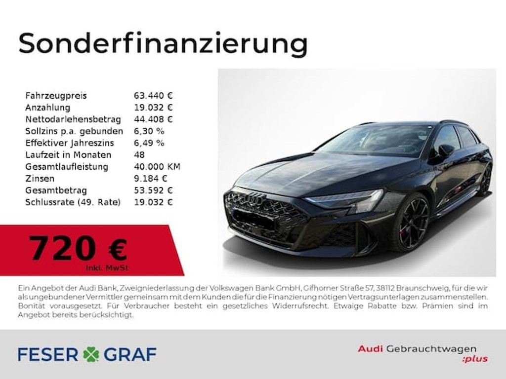 Audi RS3 Sportback Quattro S-Tronic